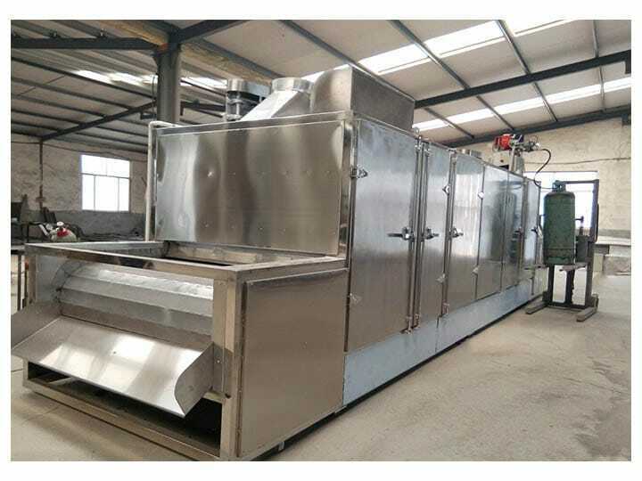Continuous roasting and cooling machine
