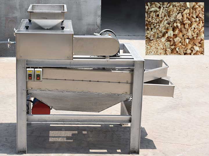 peanut cutter machine with chopped peanuts